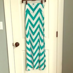Chevron maxi skirt